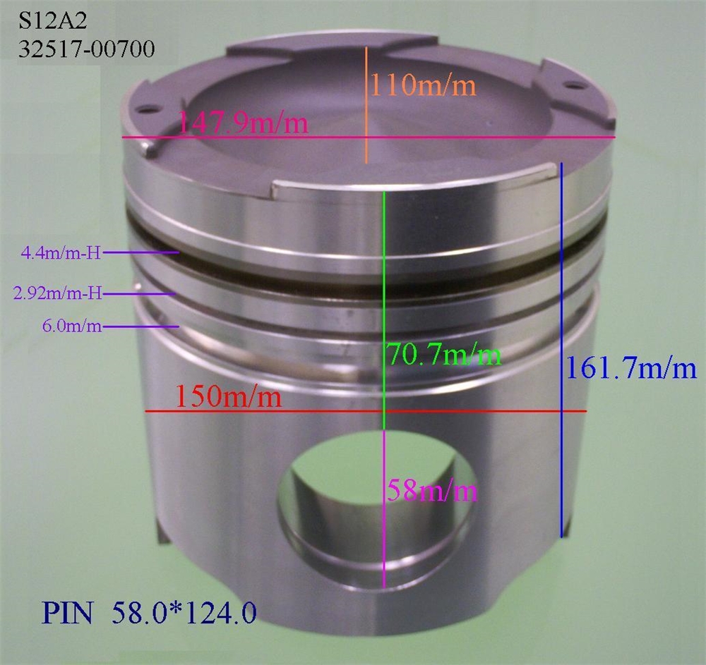 S6A2 S12A2 32517-91100 Engine part piston set