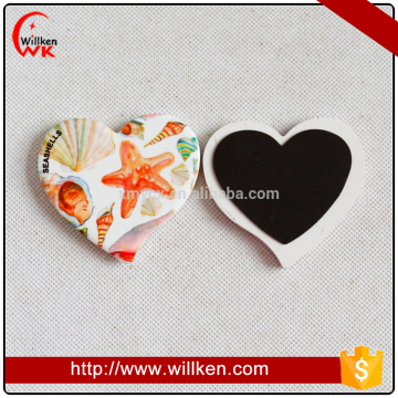 Heart shaped seashells fridge magnet notepad