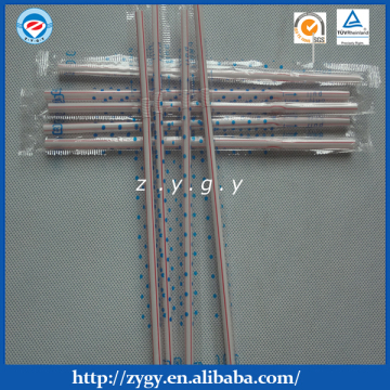 wrapped transparent dirnking straw