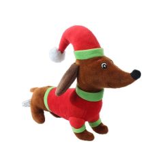 Factory Price Coffee Dachshund Chew Squeaky Pet Plush Toys