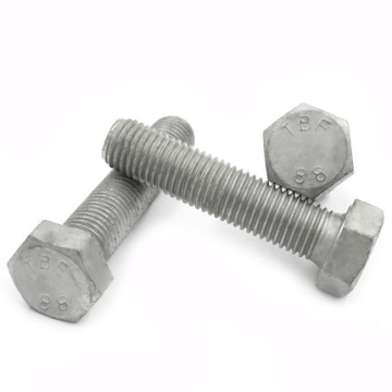 Hex Bolts เหล็กกล้าคาร์บอนเกรด 8.8 HDG DIN933