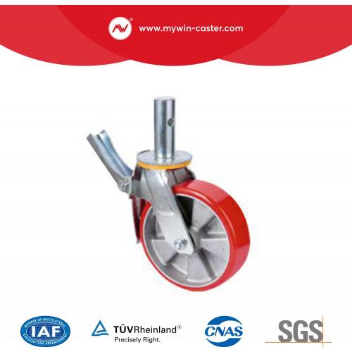 America Style Total Lock Échafaudage Caster (TPU Wheel & Alumium Core)