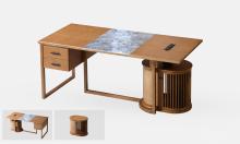 Multifunctional Bamboo Office Desk