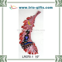 Customized leaf shaped wall plaque for home decoration