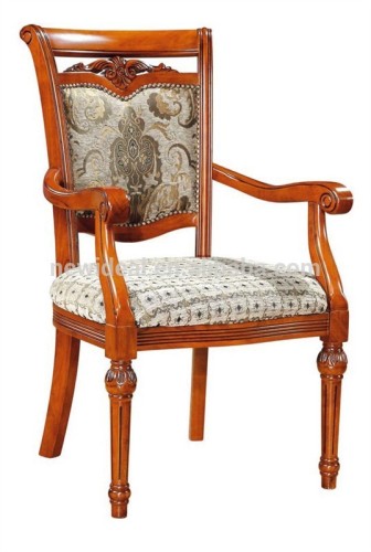 high-quality solid wooden dining chair with carve pattern/restaurant chair (NG2639A)