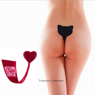 Silicone Heart Shape C String Thong Panty