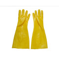 Guantes de acabado arenoso anti-químico amarillo 45 cm