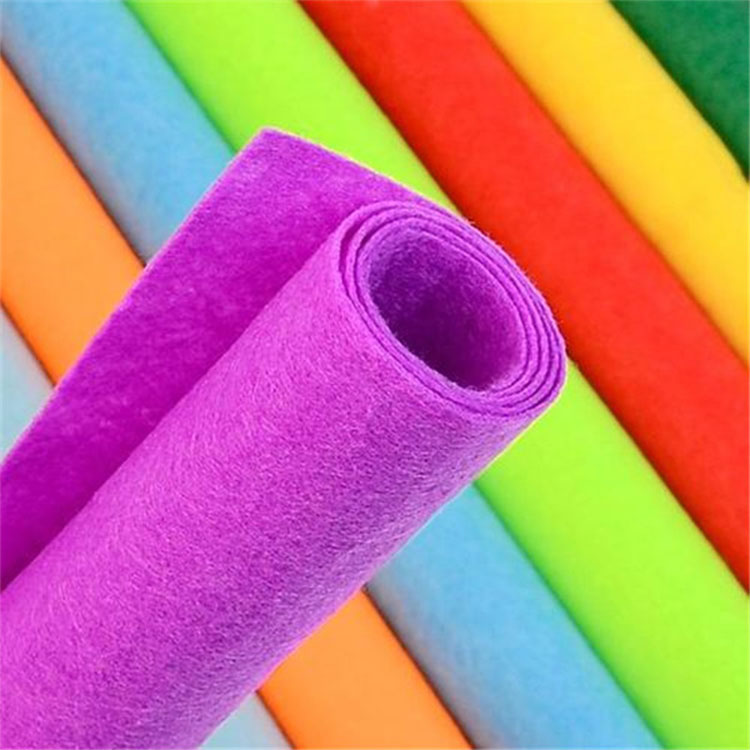 Needle Punched Nonwoven 100% Polyester Fabric Fiber Felt Multicolor Fet