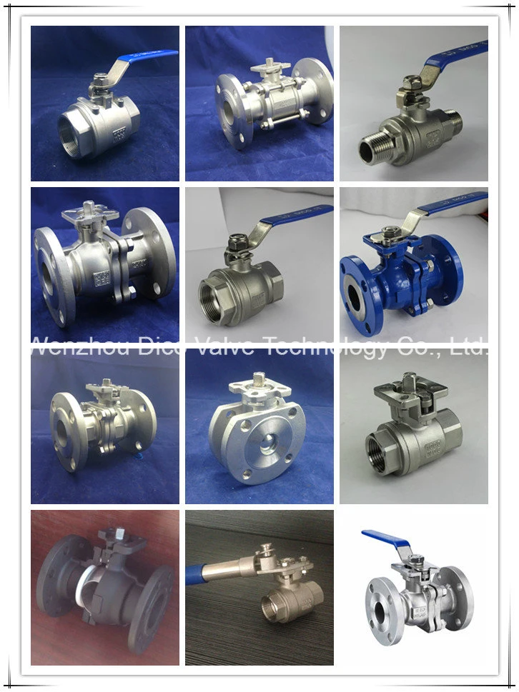 Lacquer Pneumatic Actuator Stainless Steel 2PC Ball Valve with Flanged End