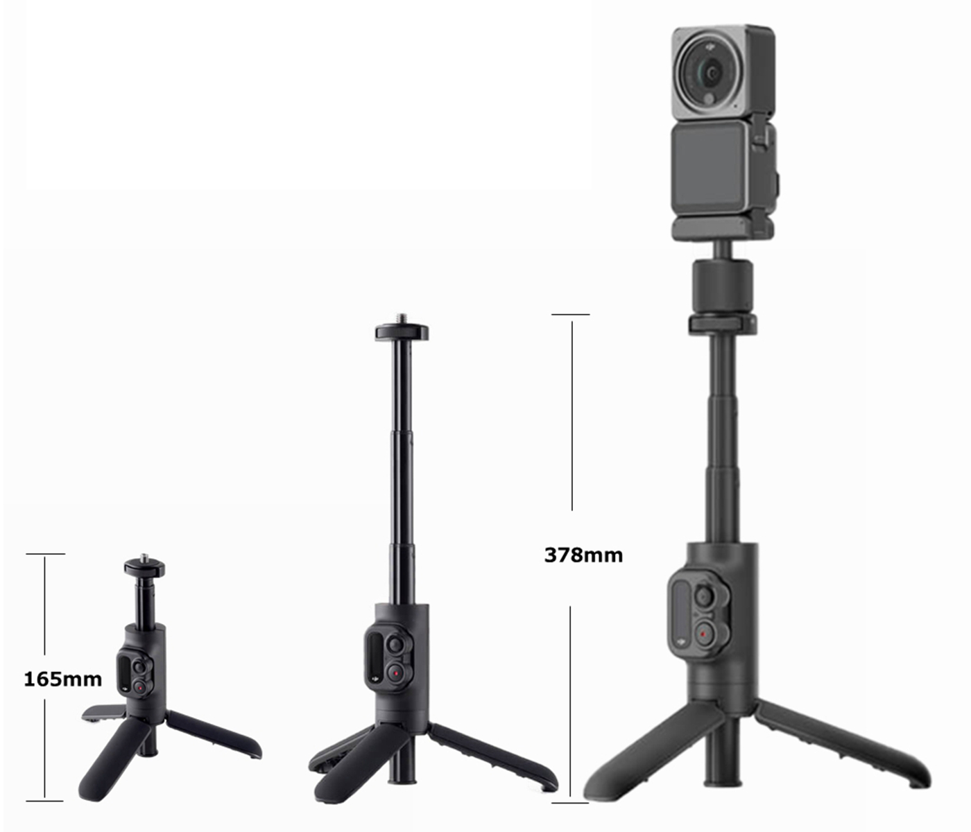 Original DJI Action 2 BT Smart Remote Control Extension Rod Portable Tripod Handheld Selfie Stick Pole Sports Camera Accessories