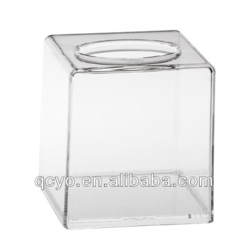 Square clear acrylic tissue box/tissue box/toilet tissue holder