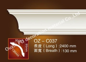 PU Material Plain corner moulding /cornice/Home&Interior decoration