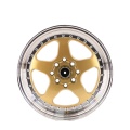 2020 Nuovo design Gold Color Gold 15 pollici rivetti macchinati Auto cerchioni