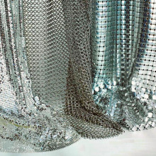 High-Quality Metal Silver Sequin Fabric