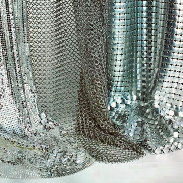 High-Quality Metal Silver Sequin Fabric