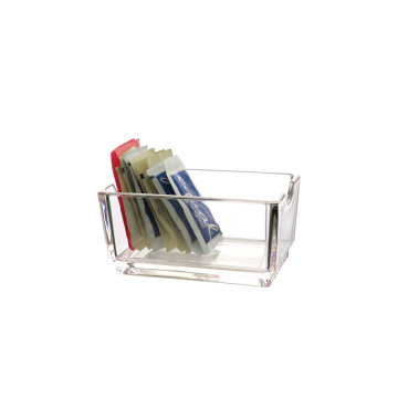 Clear Acrylic Sugar Packet Holder - Tea Bag Organizer Brand Logo