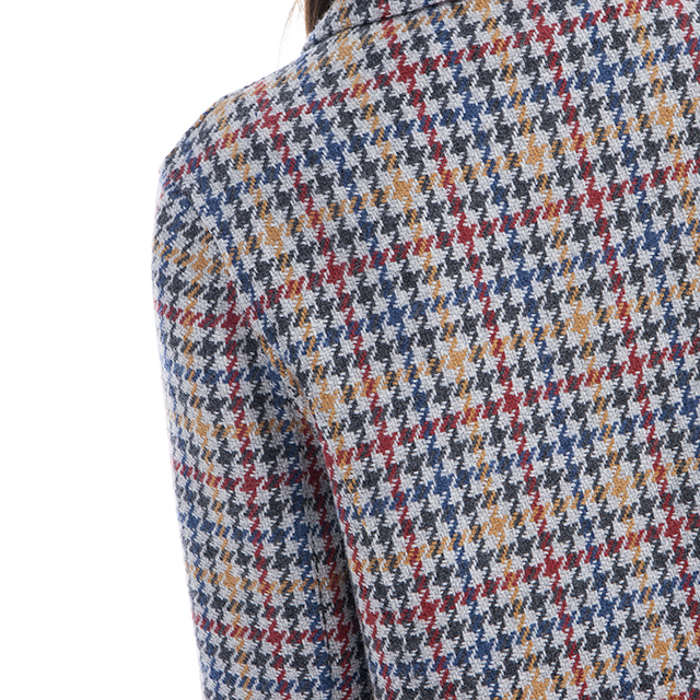 Cashmere jacket thousand bird checks