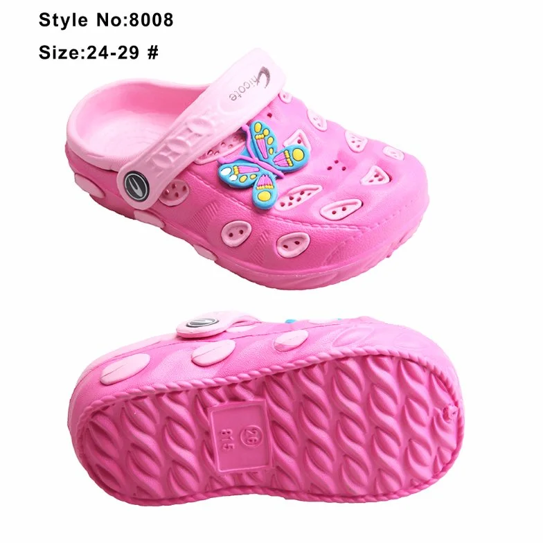Hole Kids Cartoon Two Tone Double Color EVA Clogs Shoes