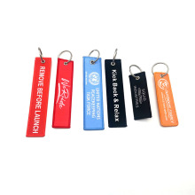 Airplane Aviation Custom Woven Brodery Keychain