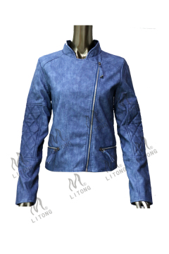 Washed Custom Fashion Style women PU Leather Jacket, Winter Jacket for ladies fashion pu jacket