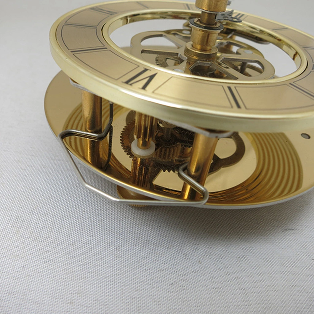 Skeleton Clock Insert Quartz Clock Movement with Oval Dial Metal Clock