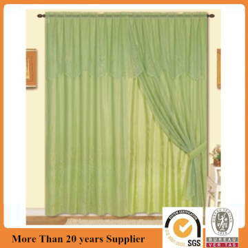Taffeta lining Curtain With Valance Tieback