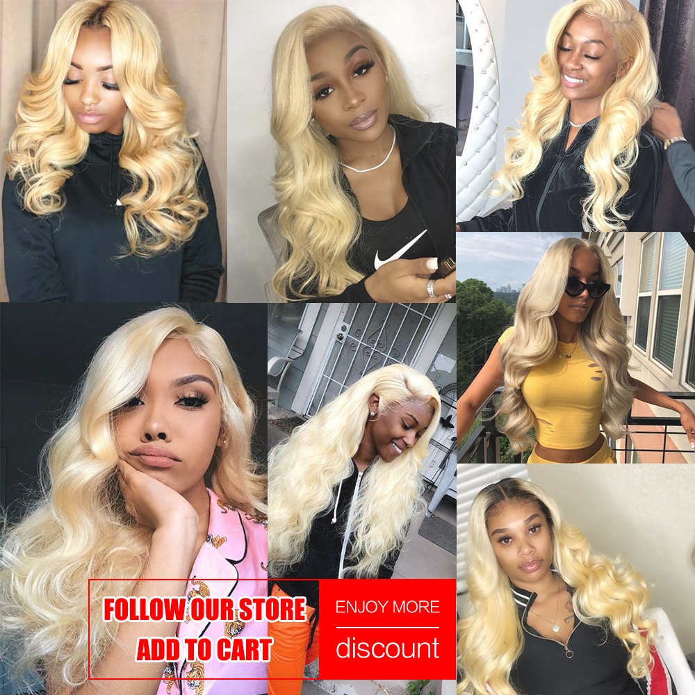 180% Density Wholesale Human Virgin Hair Ombre T1b/Blonde Lace Front Wigs