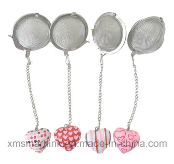 Resin Miniature Heart Decor Tea Filter