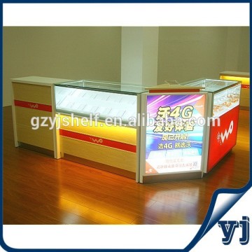 Glass store mobile phone display showcase/mobile phone display cabinet/mobile phone chargers display stand