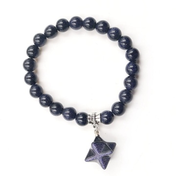 Beads Bracelets Semi Precious Stone Merkaba Yoga Beads Healing Crystals Chakra Bracelet Handmade Jewelry for Women