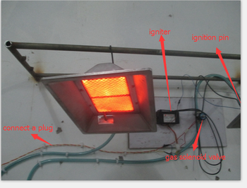 CE safe Infrared gas heater lamp for pig farm and poultry chick house