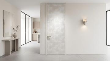 Artistic Textured Hinged Door Seamless Interior