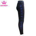 Abbigliamento sportivo leggings in spandex nero personalizzato