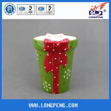 Ceramic christmas cookie jar,ceramic christmas canister