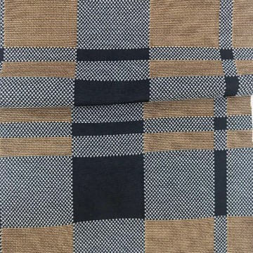 Karierter Jacquard-Strickstoff