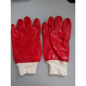 Rote PVC-Single-Tipphandschuhe K / W