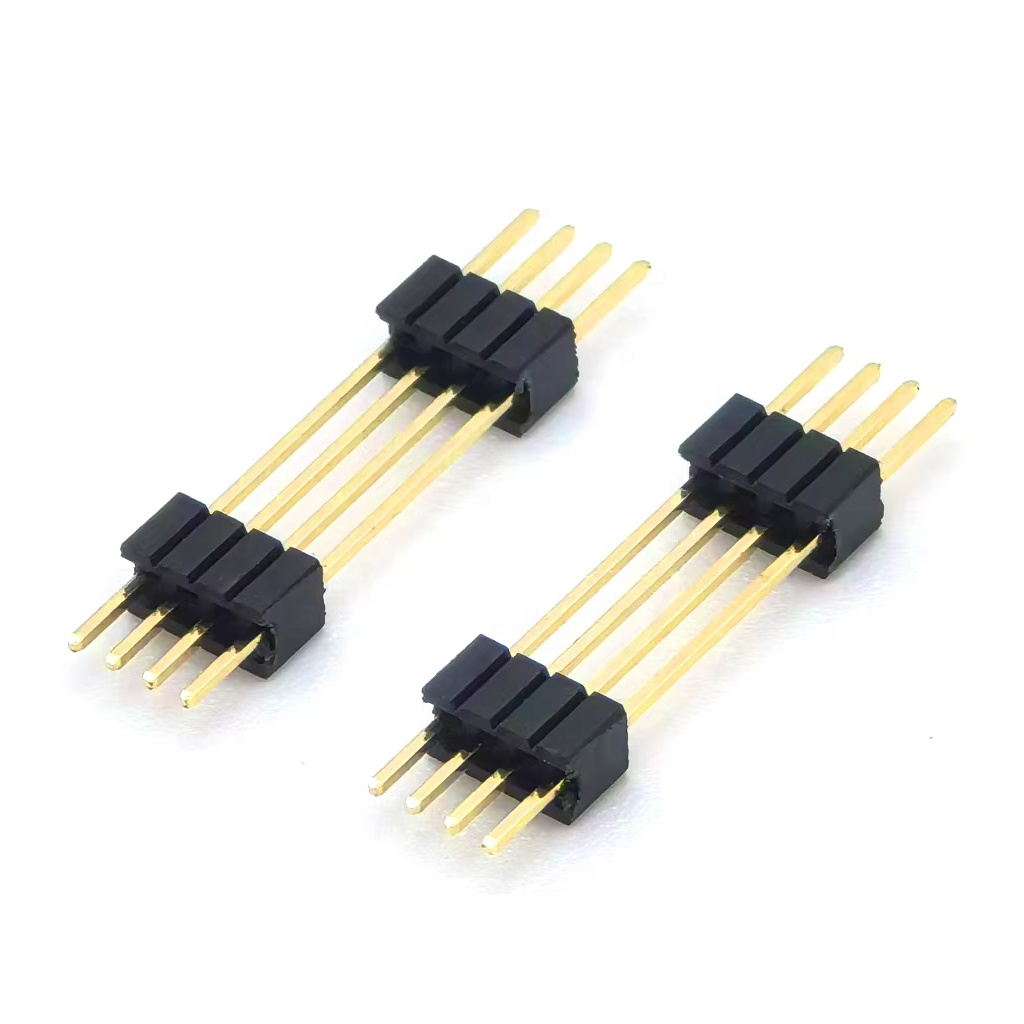 1.27mm Pitch Pin Header Connector Single Row Straight Dual Plastic SQ0.4mm H5.0mm 1*4P 1.27mm Pitch Pin Header Connector Single Row Straight Dual Plastic SQ0.4mm H5.0mm 1*4P