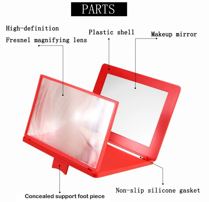 F005 12inch Make-up Mirror Mobile Phone Expander Screen Magnifier Enlarger