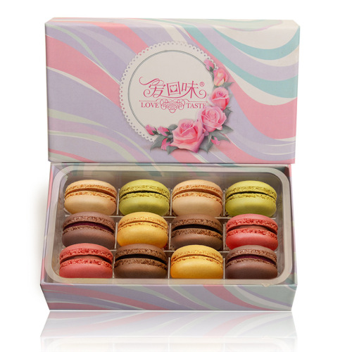 12pieces emballages Boîtes en papier en carton personnalisées pour les macarons