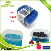 Food Grade Material Rectangle Plastic Food Storage Container Set