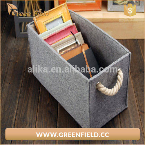 Foldable household felt fabric magazine storage bag