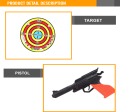 Role Play Set met zachte opsommingsteken pistool speelgoed politieuitrusting