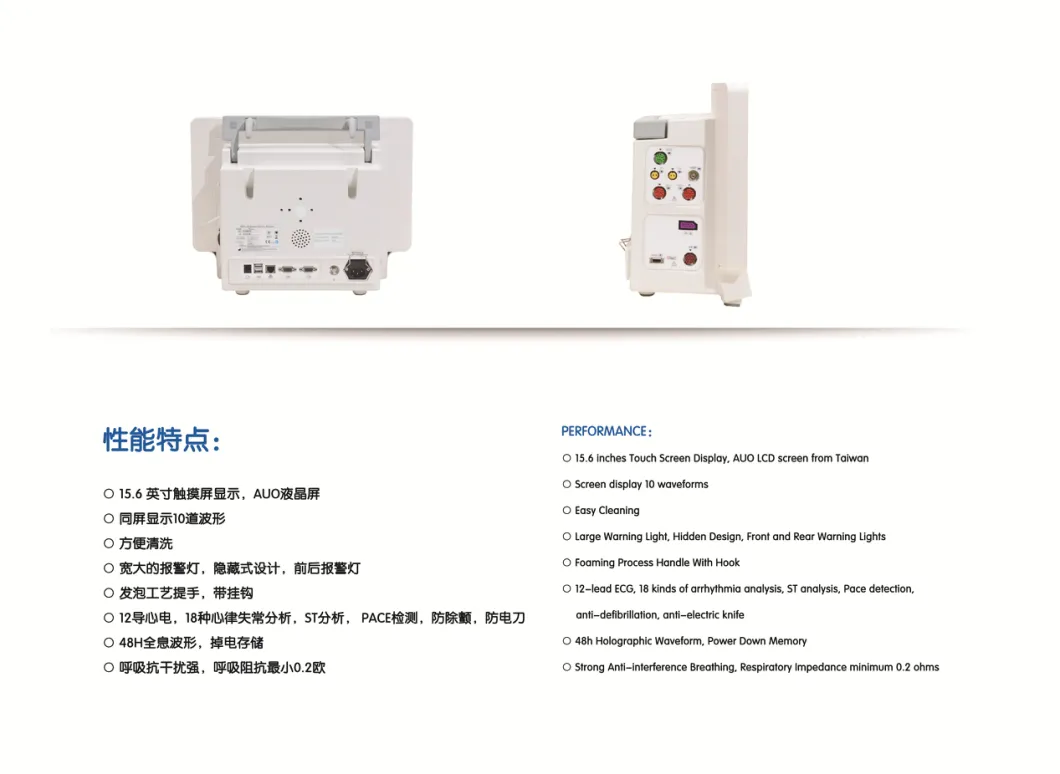 Hosptal Equipments ICU Monitor 6 Parameters Patient Monitor Multi Parameter Patient