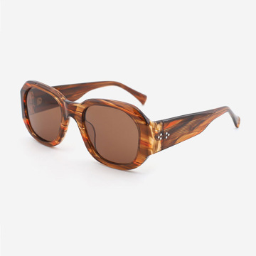 Gafas de sol unisex de acetato gruesos y elegantes 24a8008