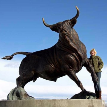Factory Supply large luxury bronze bull sculpture