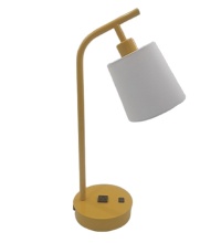 UL Listed Hampton Inn Modern Minimalist Bedside Table Lamp with AC Outlet