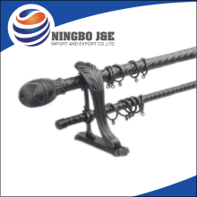 28MM/19MM Black Double Curtain Poles Made In Dubai
