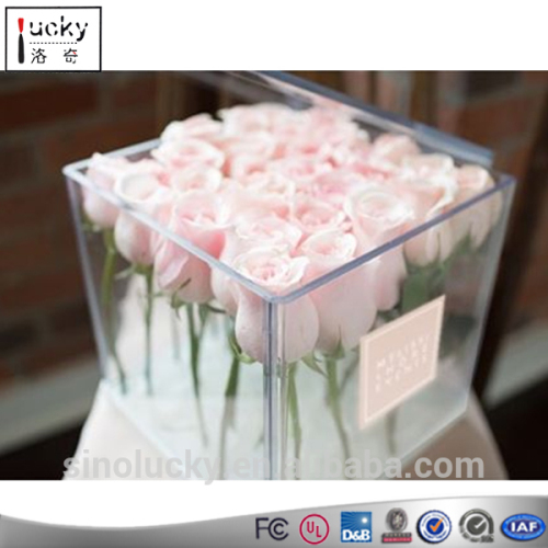 Clear Acrylic Cube Flower Display Box