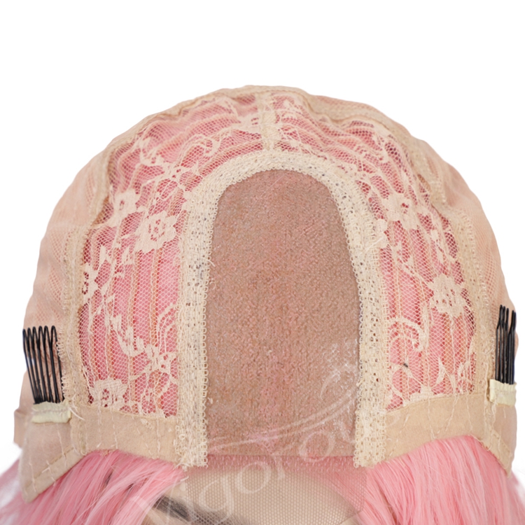 Peruvian Wholesale Natural Pink Glueless Cheap Curly Short Bob Vendor For Black Women Ladies Cosplay Synthetic Hair Wigs