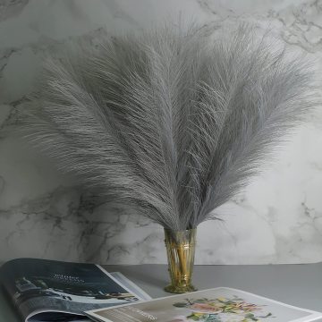 Gray Factory Sale 18"/45cm Artificial Pampas Grass - Fluffy Faux Pampas Grass